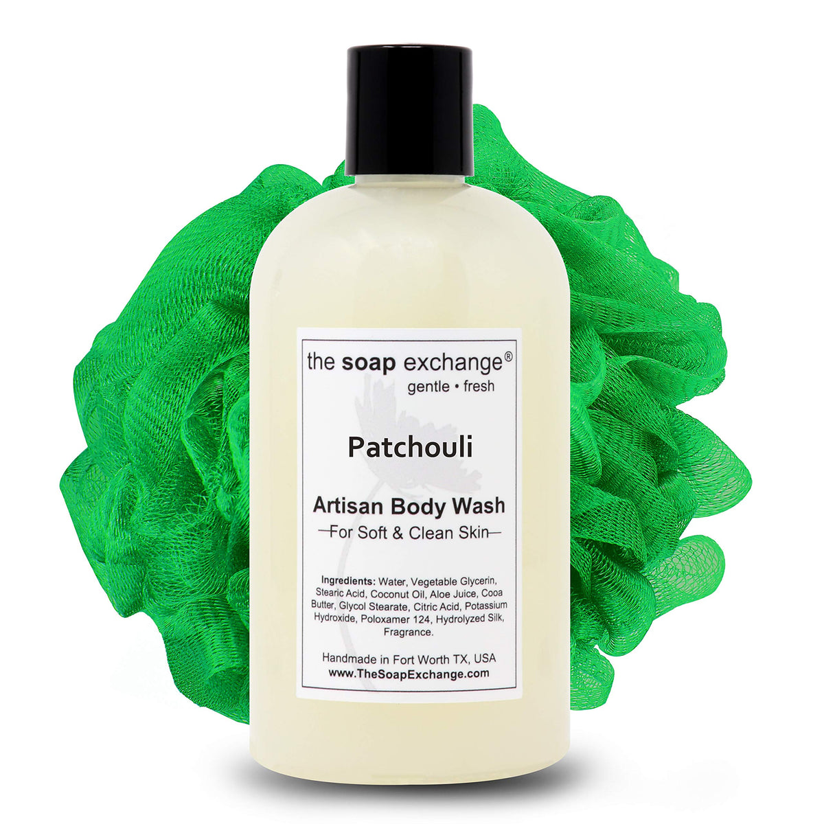 The Soap Exchange Patchouli Body Wash – 12 Oz Natural Artisan Liquid Soap For Hand, Face & Body