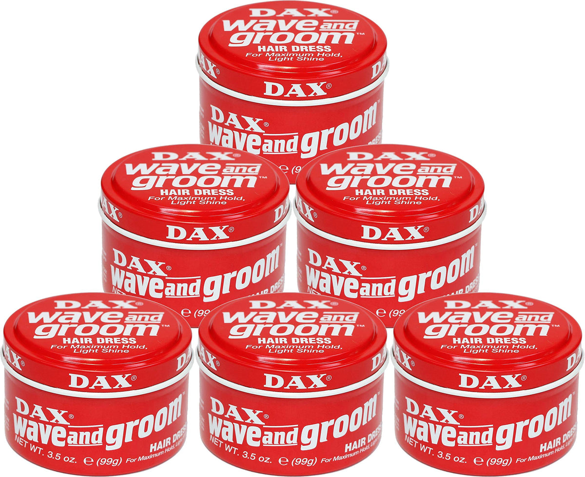 Dax Wave And Groom Hair Dress, 3.5 Oz Jars - Pack Of 6, Perfect For Styling And Control