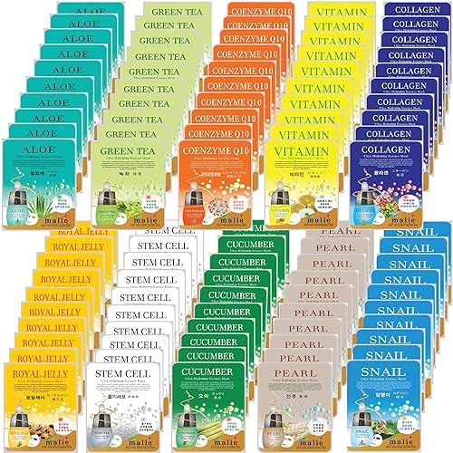 Obs Lab 100 Pcs Ultra Hydrating Essence Mask - Korean Skincare Facial Sheet Masks