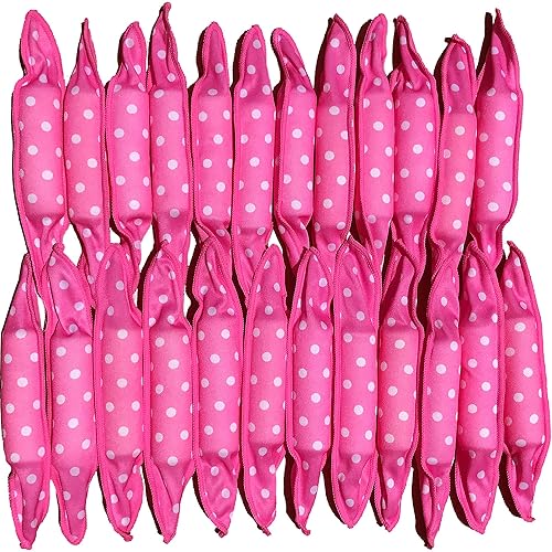 Dababell Pink Foam Hair Rollers - 40 Count No Heat Soft Sleep Pillow Sponge Rollers