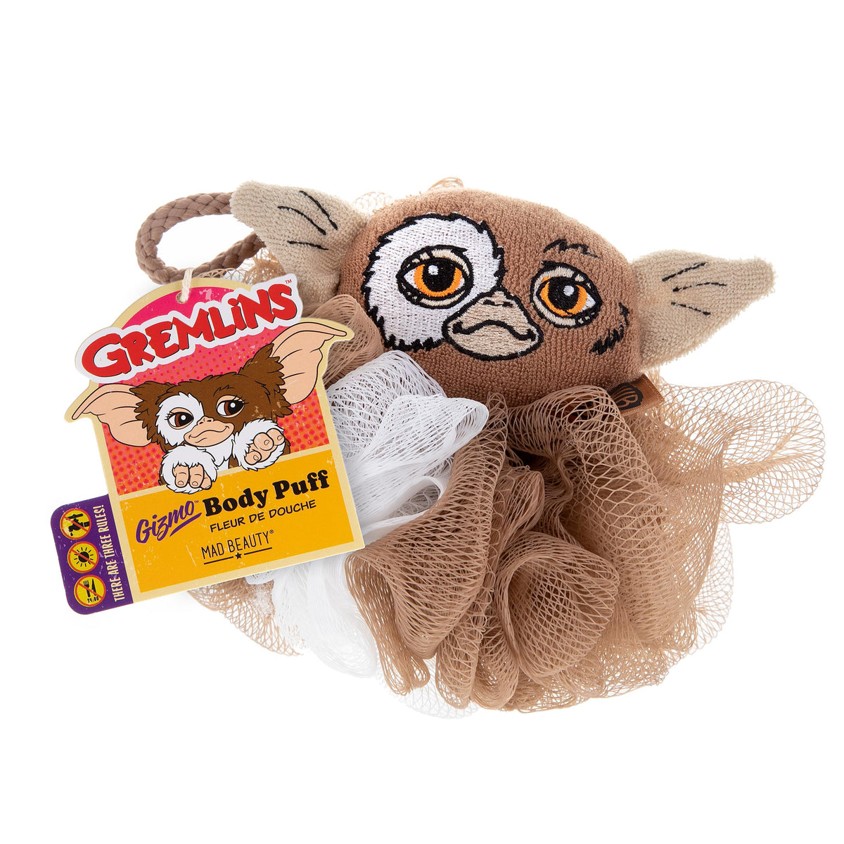 Mad Beauty Gremlins Gizmo Shower Loofah - Plush, Novelty Gift For All Ages, Official Warner Bros