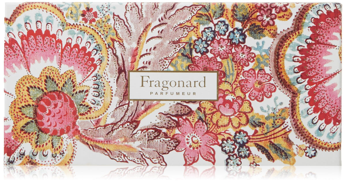 Fragonard Flower Gift Box - 4 Assorted Scented Soaps In Pink, White, Yellow & Purple