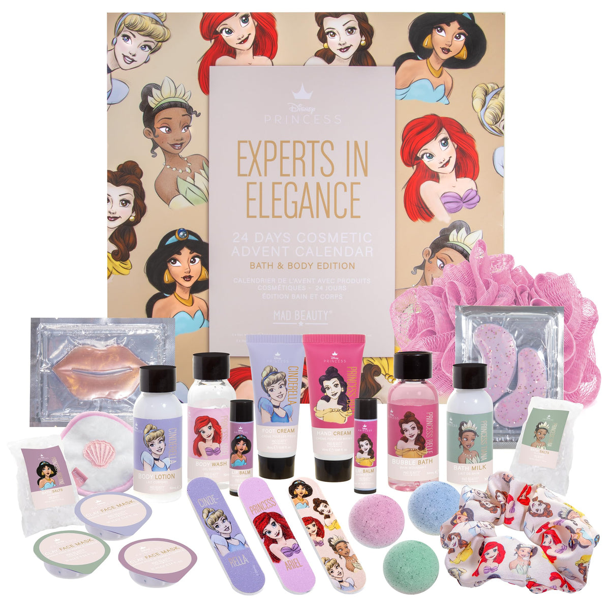 Mad Beauty Disney Princess 24-Day Advent Calendar With Skincare, Masks & Beauty Gifts