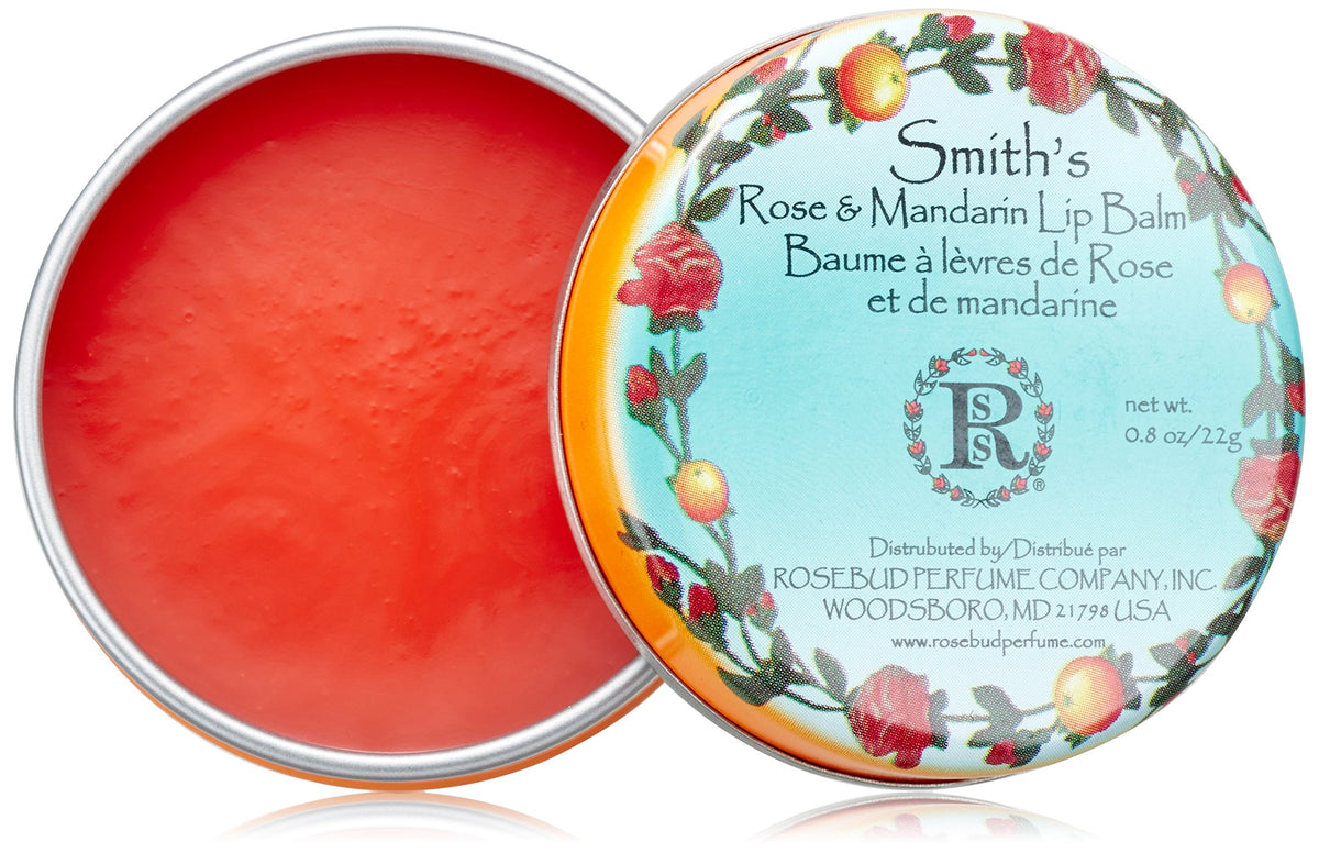 Rosebud Perfume Rosebud Smith'S Lip Balm, Rose & Mandarin, 0.8 Ounce, Moisturizing Balm