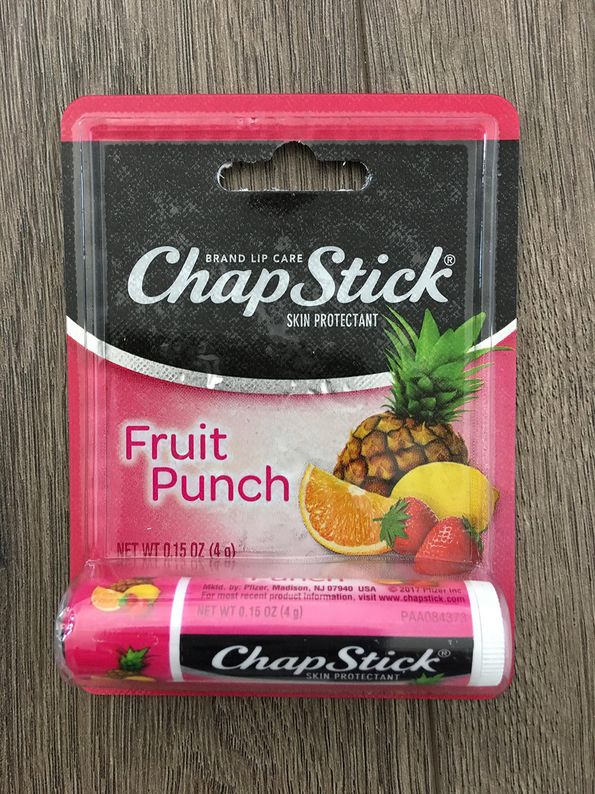 Chapstick Lip Balm Fruit Punch - 0.15 Oz Pink Moisturizing Lip Care, 1 Count