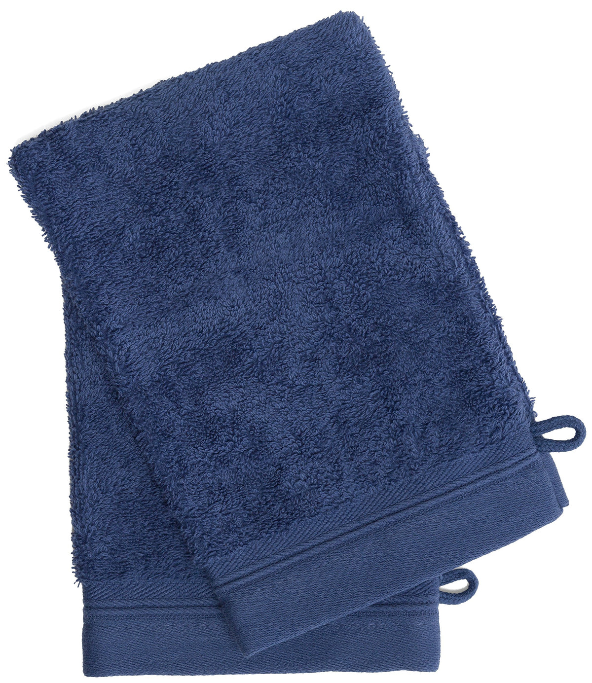 France Luxe Navy Body French-Style Bath Mitt 2-Pack - One Size Cotton Material