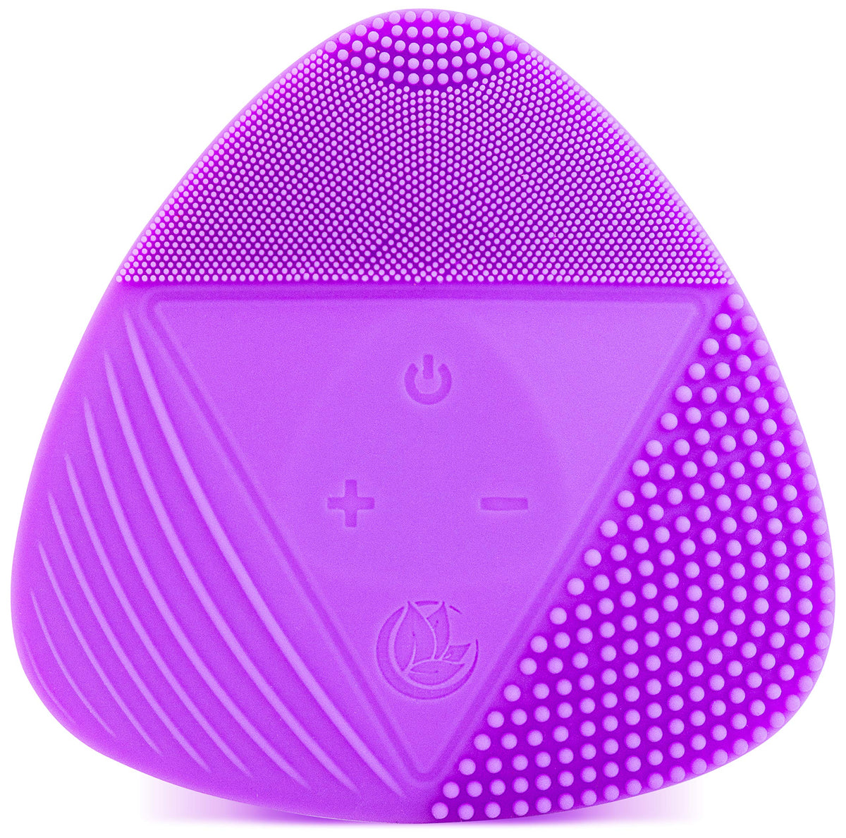 Microderm Glo Purple Silicone Sonic Facial Cleansing Brush - Waterproof Rechargeable Exfoliator