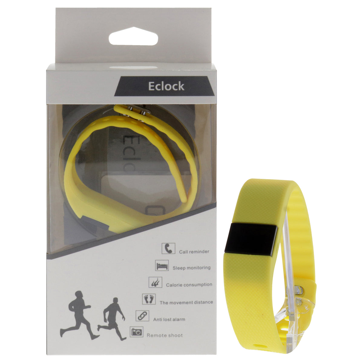 EKH3 Health Sports Silicone Bracelet  Yellow by Eclock for Unisex  1 Pc Bracelet