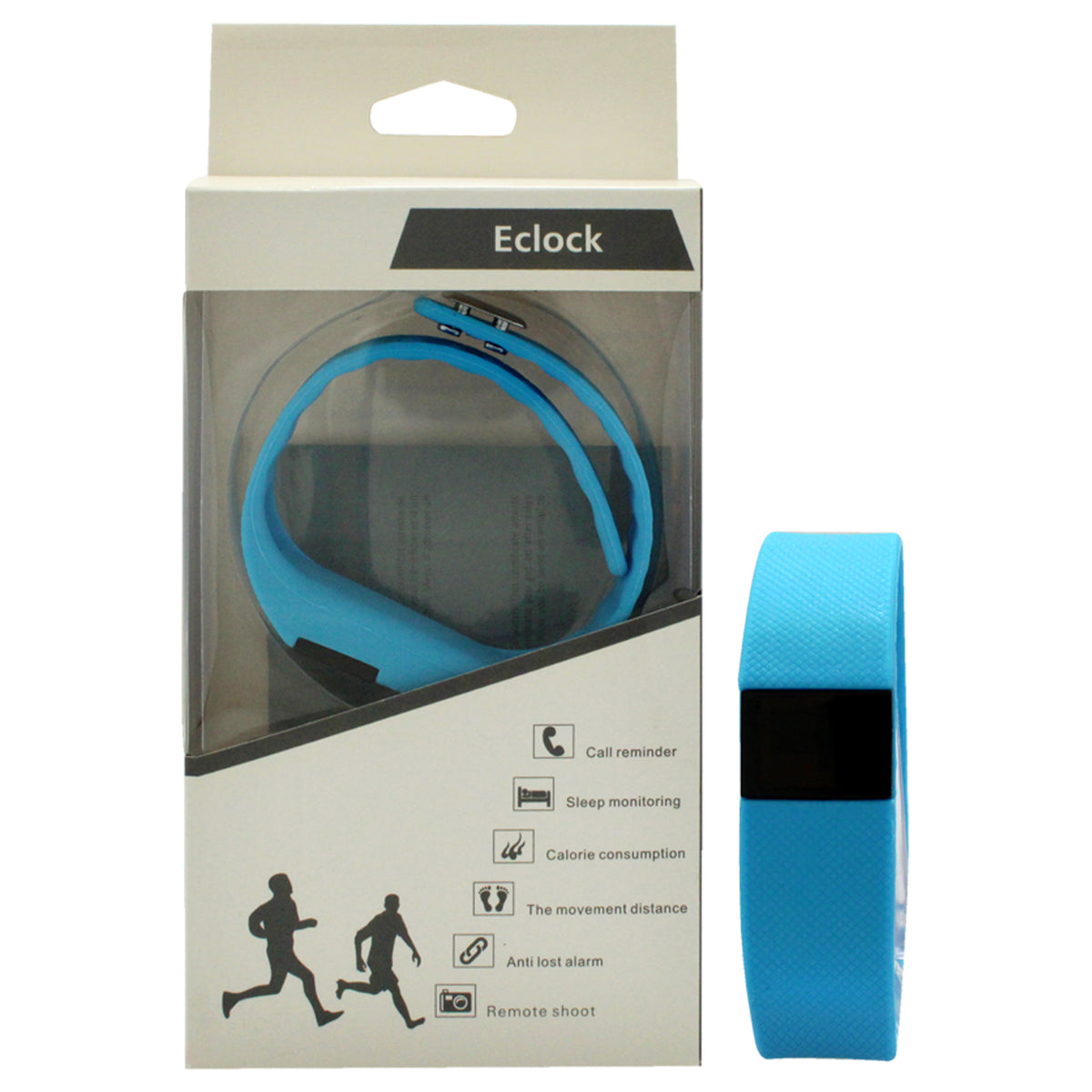 EKH6 Health Sports Silicone Bracelet  Blue by Eclock for Unisex  1 Pc Bracelet