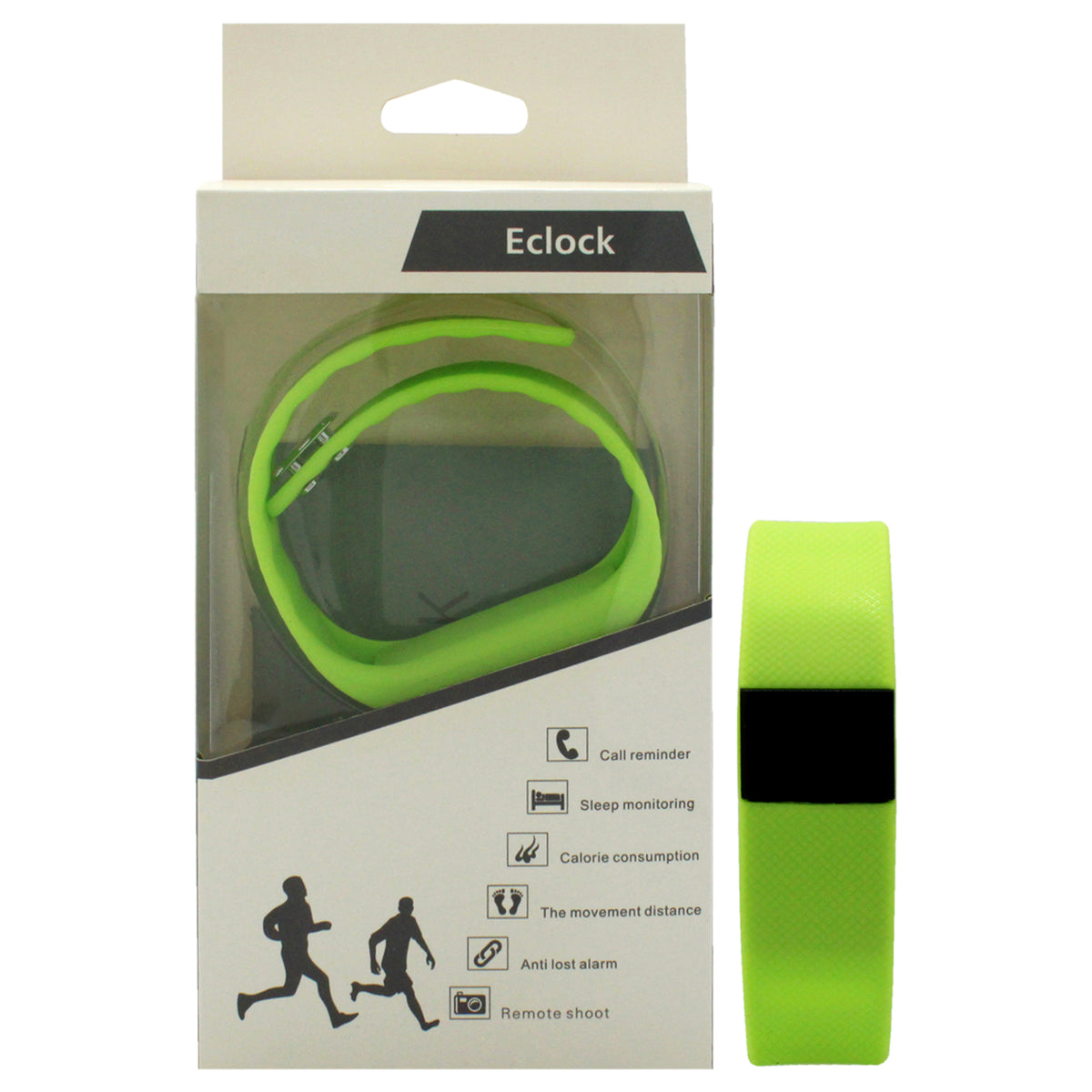 EKH6 Health Sports Silicone Bracelet  Green by Eclock for Unisex  1 Pc Bracelet