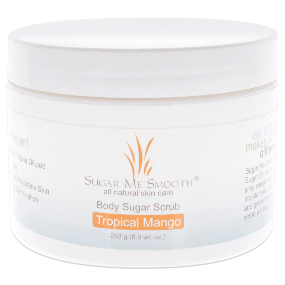 Body Sugar Scrub  Tropical Mango by Sugar Me Smooth for Unisex  89 oz Scrub