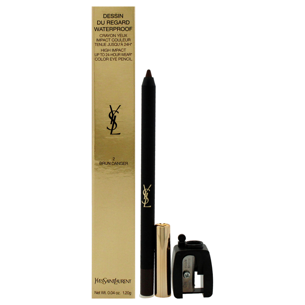 Dessin Du Regard Waterproof Eye Pencil  2 Brun Danger by Yves Saint Laurent for Women  004 oz Eye Pencil