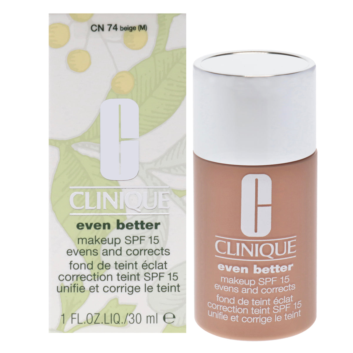 Even Better Makeup SPF 15  CN 74 Beige M  Dry To Combination Oily Skin by Clinique for Women  1 oz Foundation