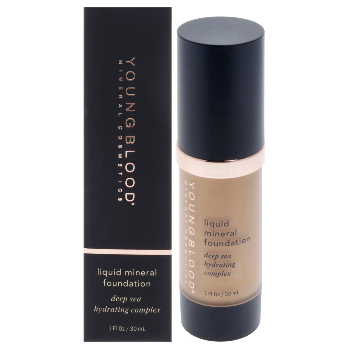 Liquid Mineral Foundation  Golden Tan by Youngblood for Women  1 oz Foundation