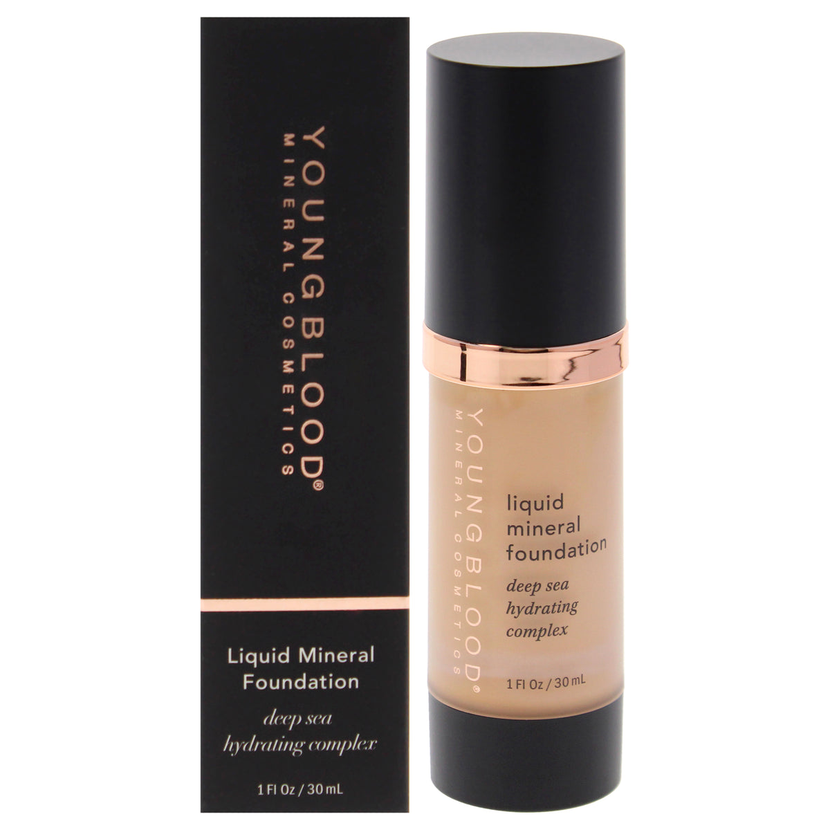 Liquid Mineral Foundation  Pebble by Youngblood for Women  1 oz Foundation