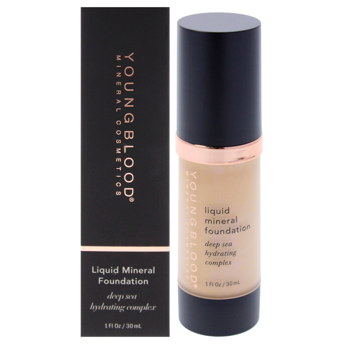 Liquid Mineral Foundation  Shell by Youngblood for Women  1 oz Foundation