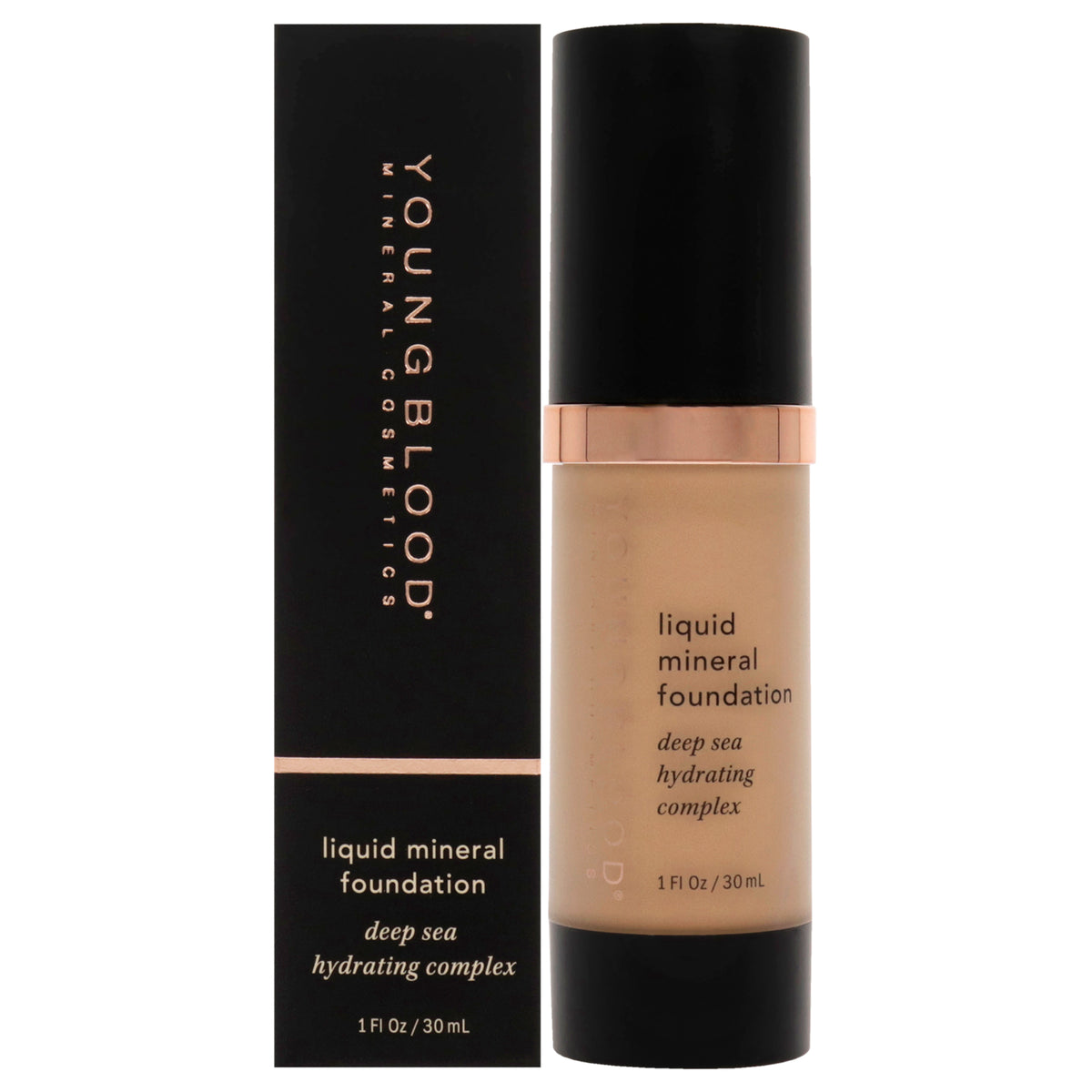 Liquid Mineral Foundation  Sun Kissed by Youngblood for Women  1 oz Foundation