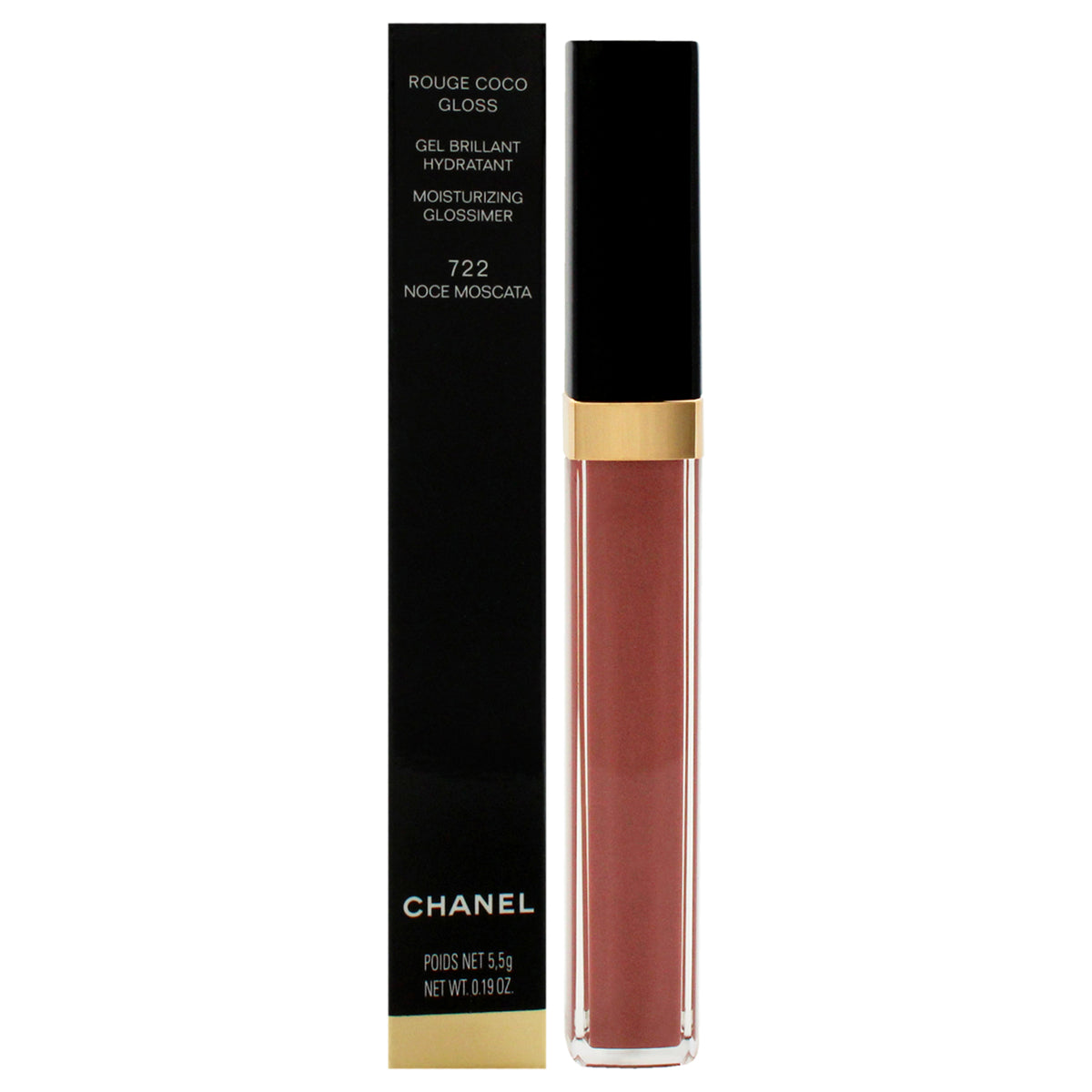 Rouge Coco Gloss Moisturizing Glossimer  722 Noce Moscata by Chanel for Women  019 oz Lip Gloss