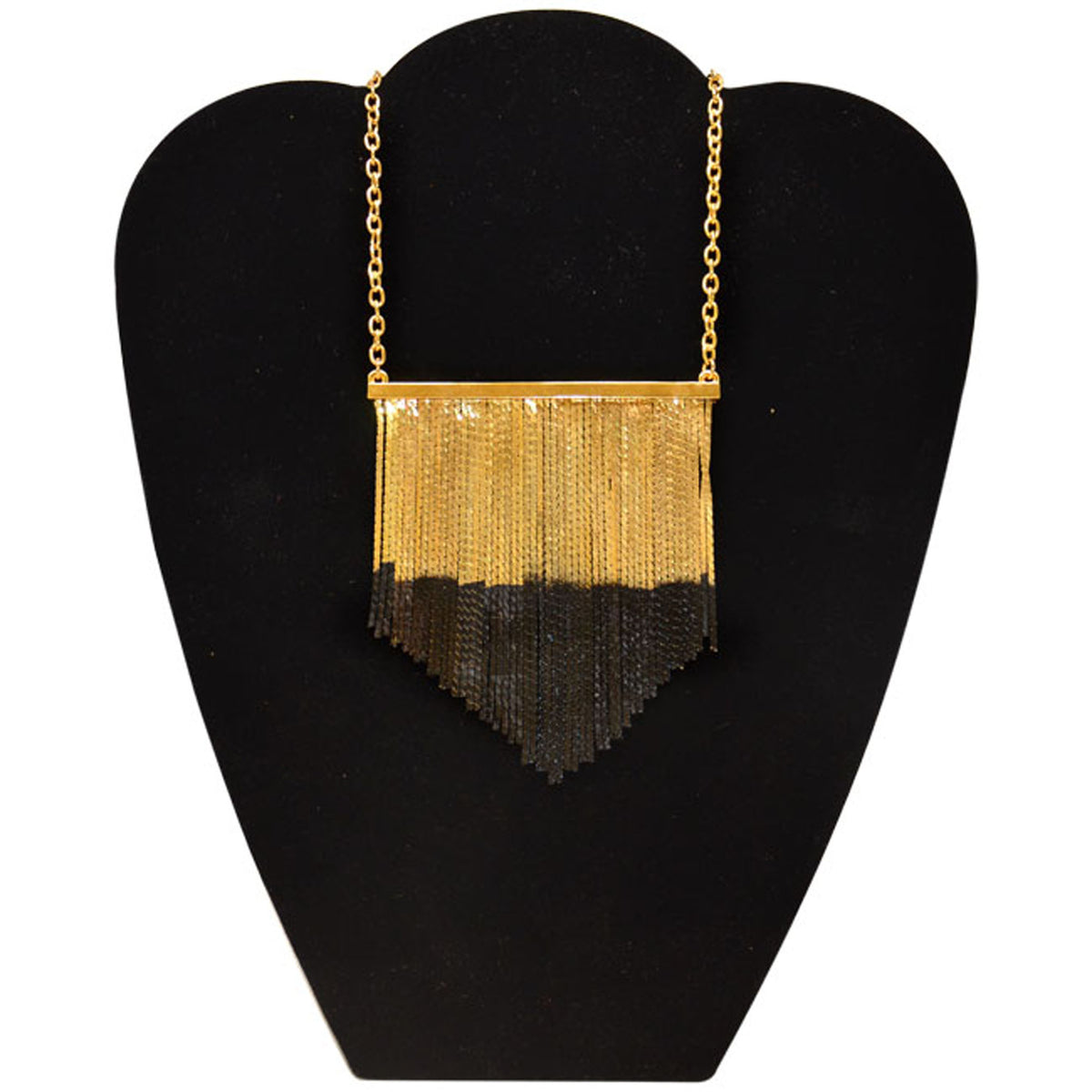 Cocktail Fringe Necklace in GoldBlack by CC Skye for Women  1 Pc Necklace