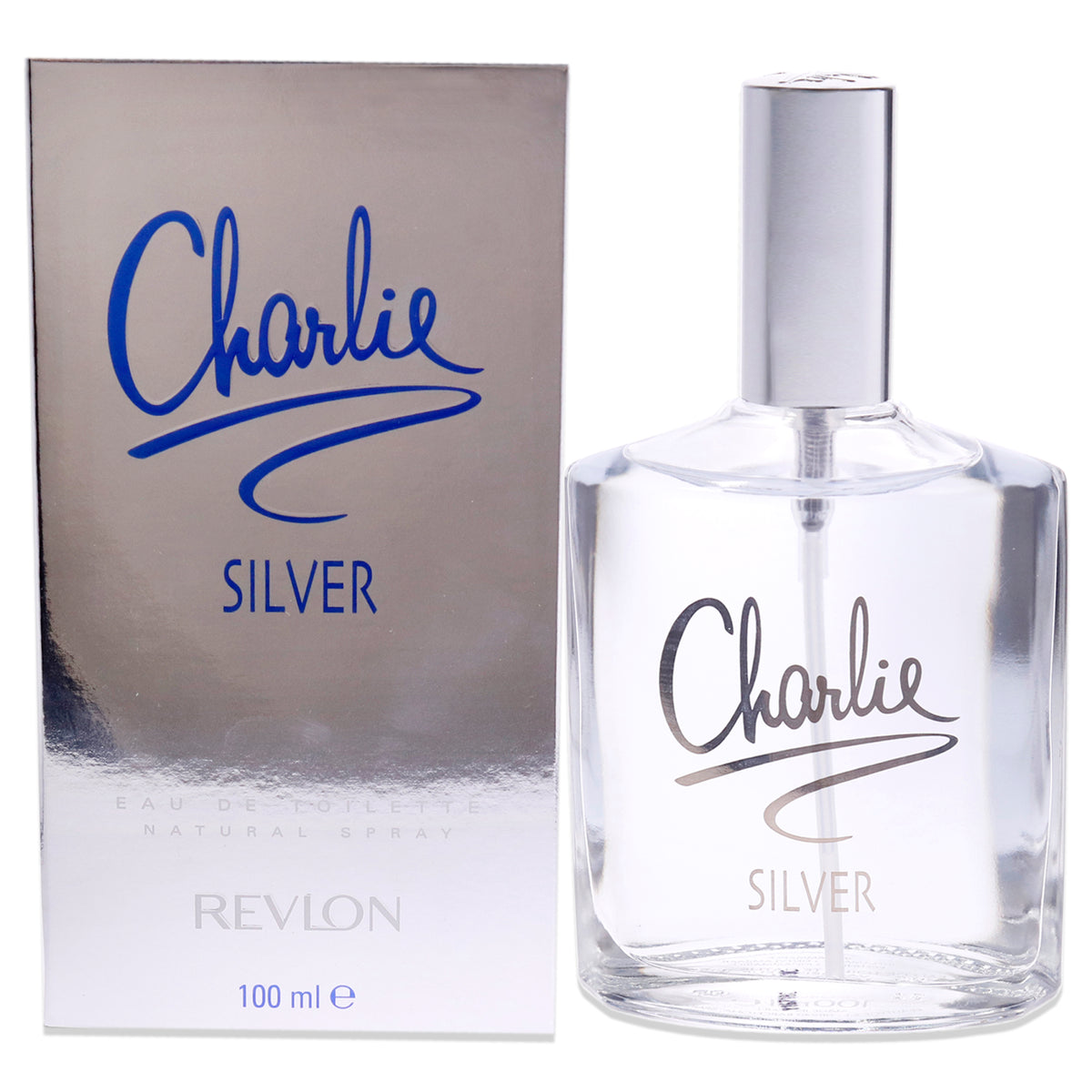 Charlie Silver by Revlon for Women  34 oz EDT Spray