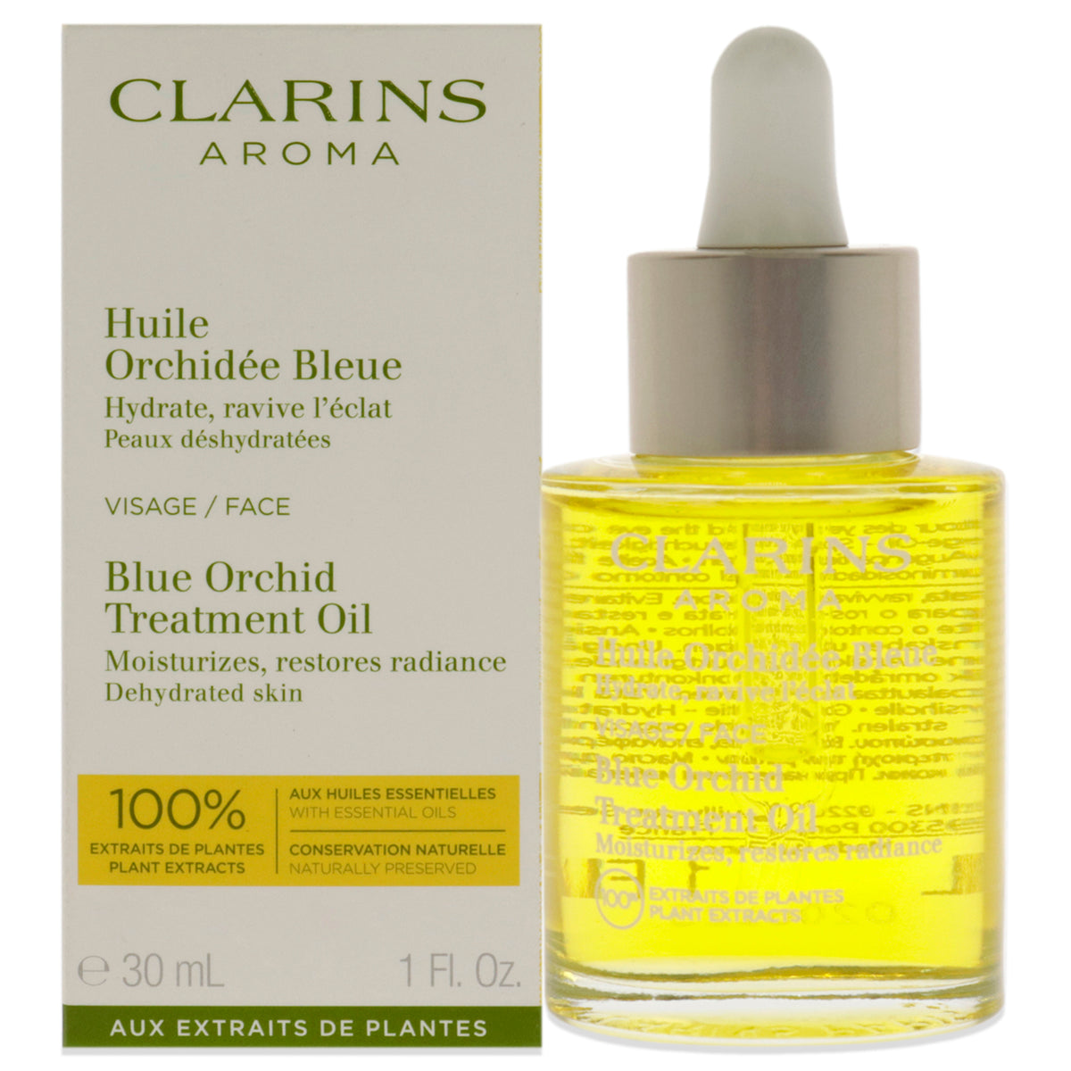 Blue Orchid Face Treatment Oil  Dehydrated Skin by Clarins for Unisex  1 oz Treatment