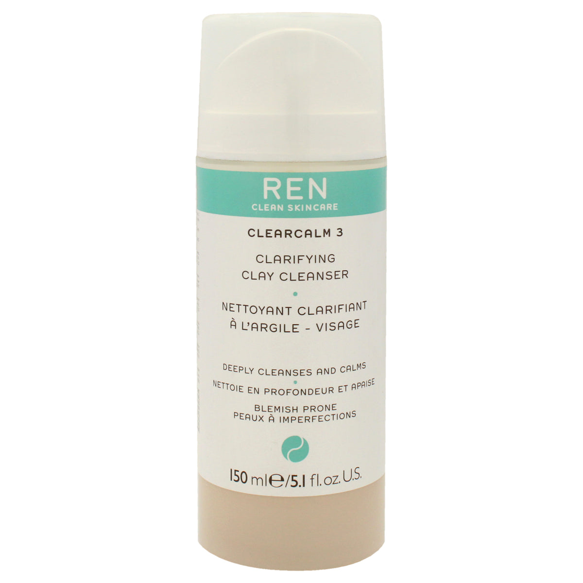 Clearcalm 3 Clarifying Clay Cleanser by REN for Unisex  51 oz Cleanser