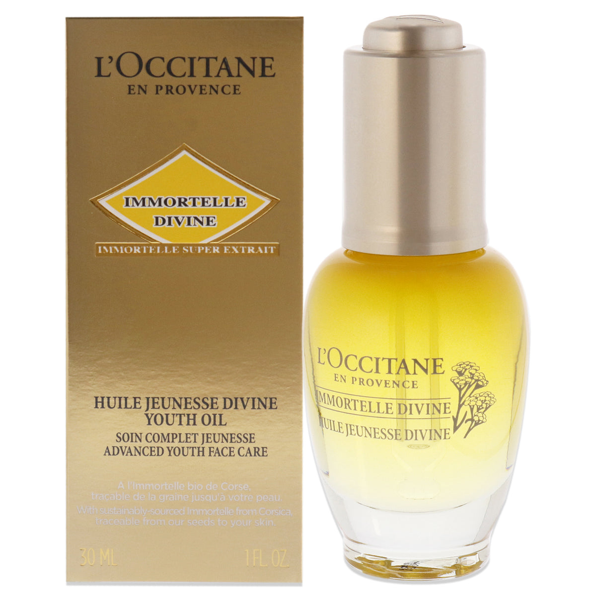 Immortelle Divine Youth Oil by LOccitane for Unisex  1 oz Oil