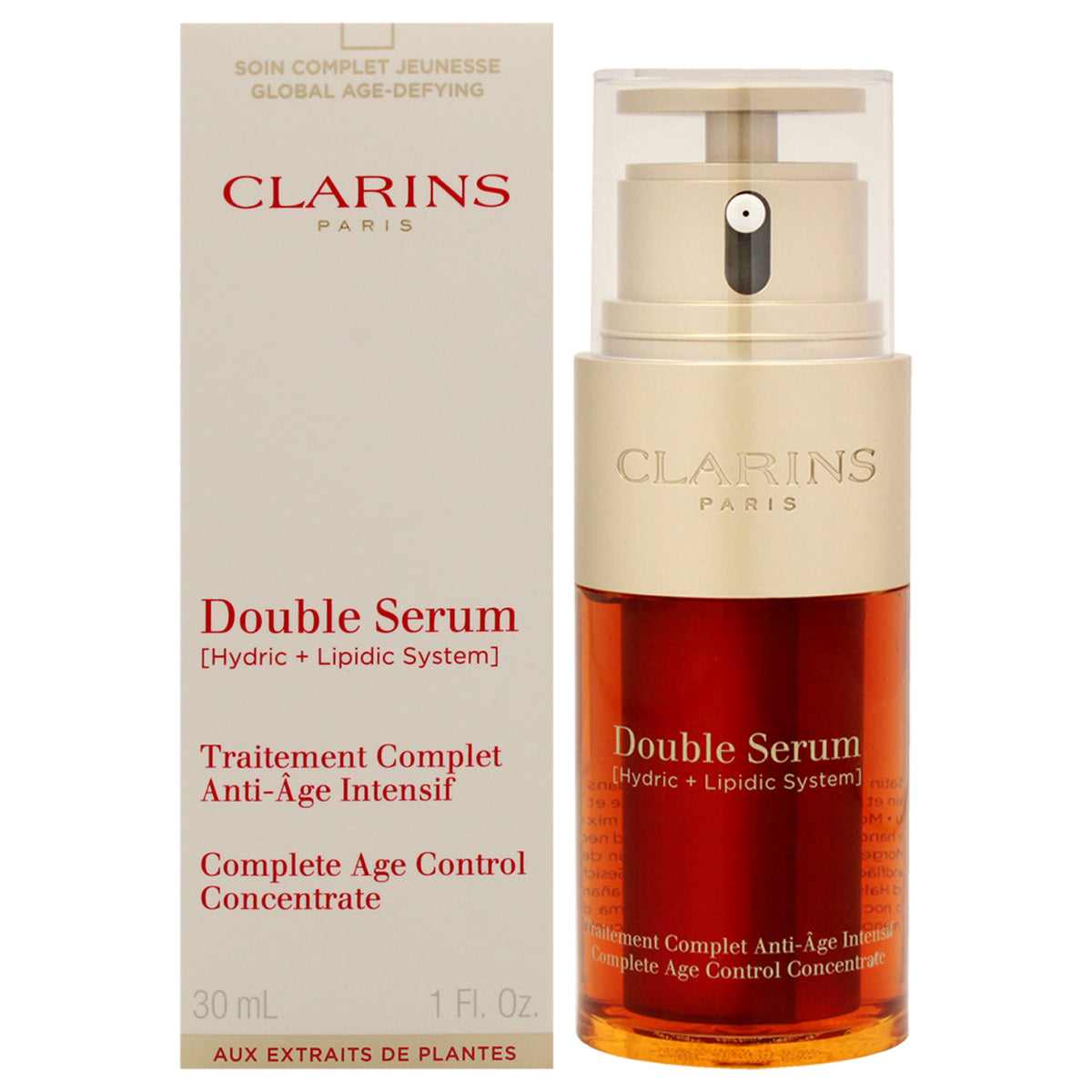 Double Serum Complete Age Control Concentrate by Clarins for Unisex  1 oz Serum