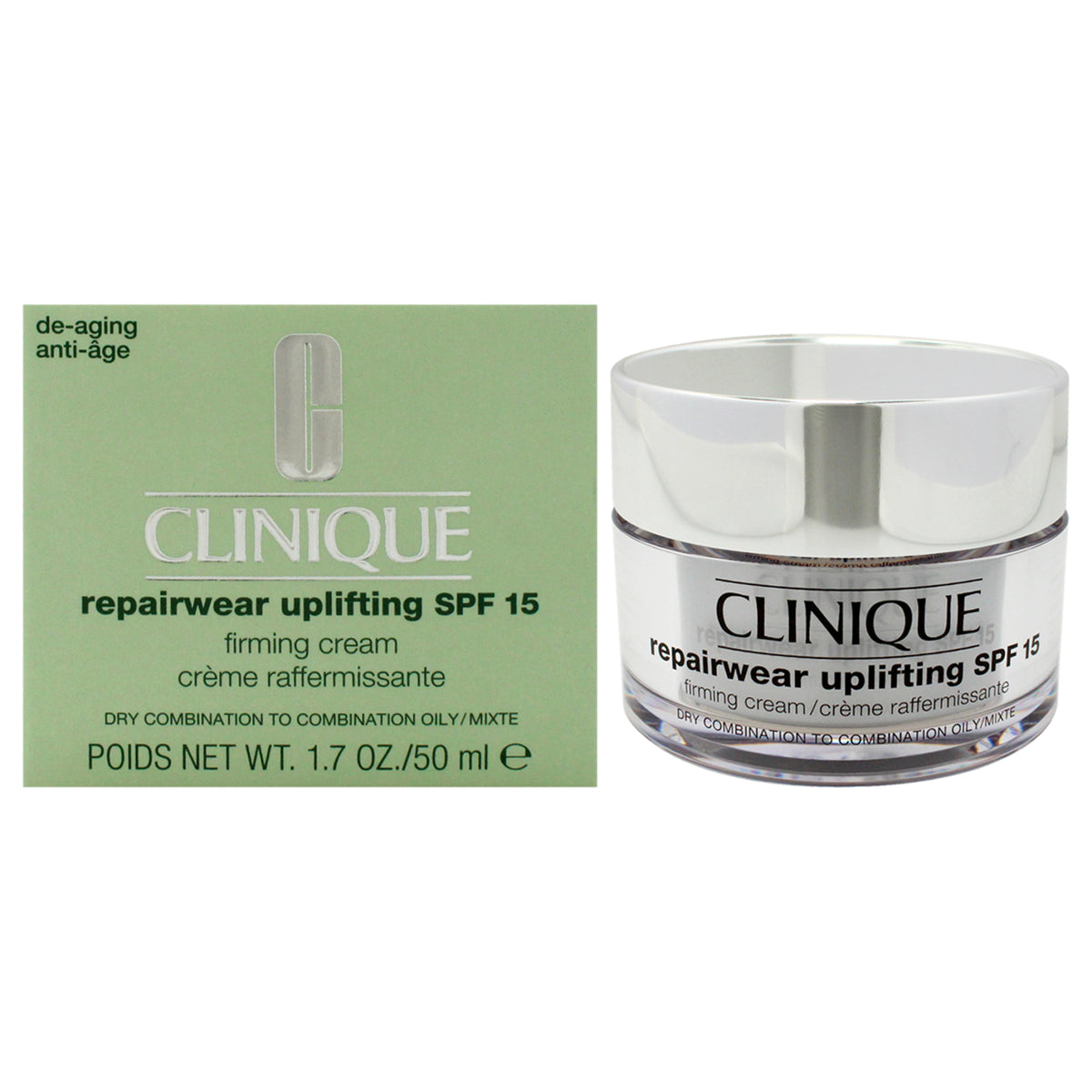 Repairwear Uplifting SPF 15 Firming Cream  Dry Combination To Oily Skin by Clinique for Unisex  17 oz Cream