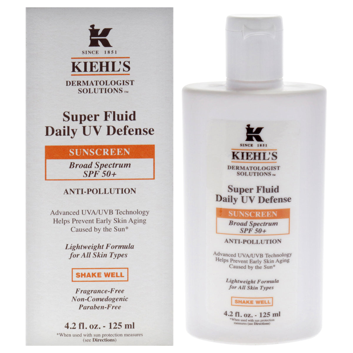 Super Fluid Daily UV Defense SPF 50 Plus by Kiehls for Unisex  42 oz Sunscreen