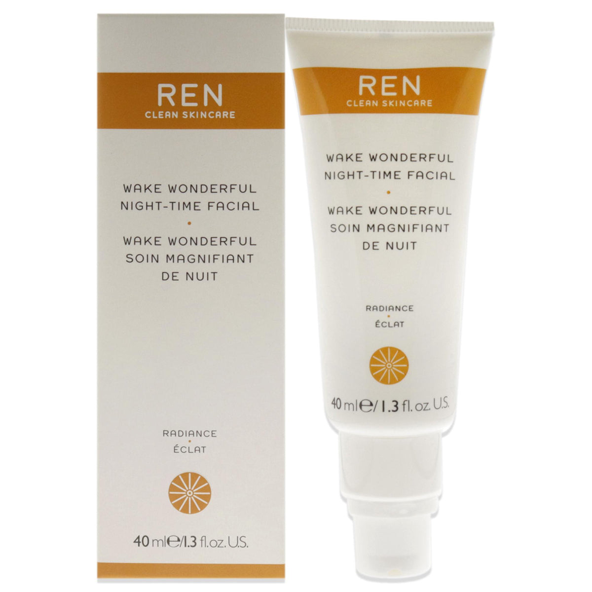 Wake Wonderful NightTime Facial by REN for Unisex  13 oz Treatment