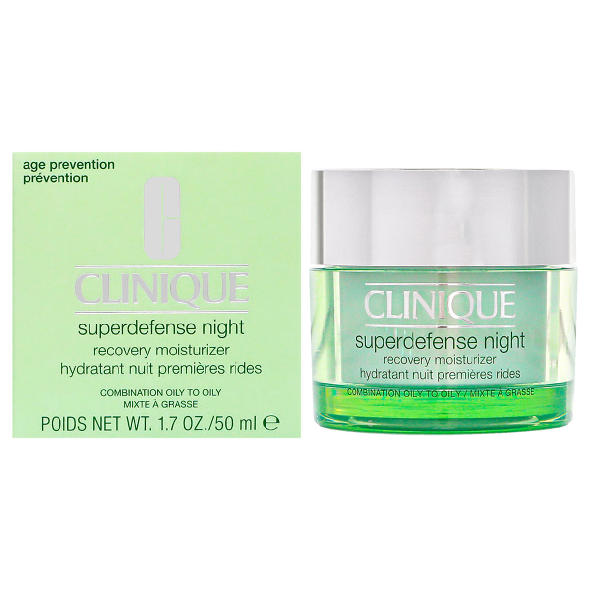 Superdefense Night Recovery Moisturizer  Combination Oily To Oily by Clinique for Women  17 oz Moisturizer