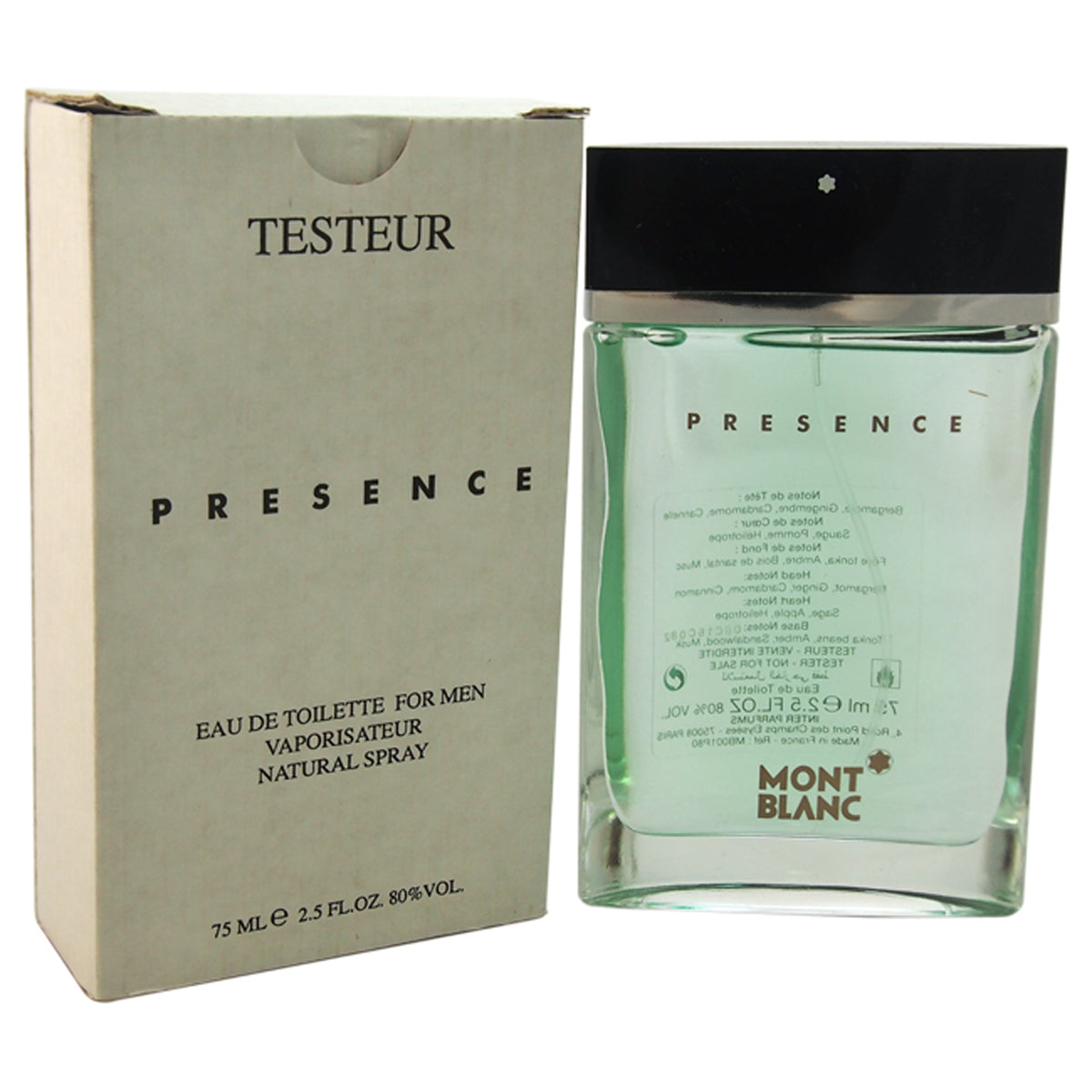 Mont Blanc Presence by Mont Blanc for Men  25 oz EDT Spray Tester