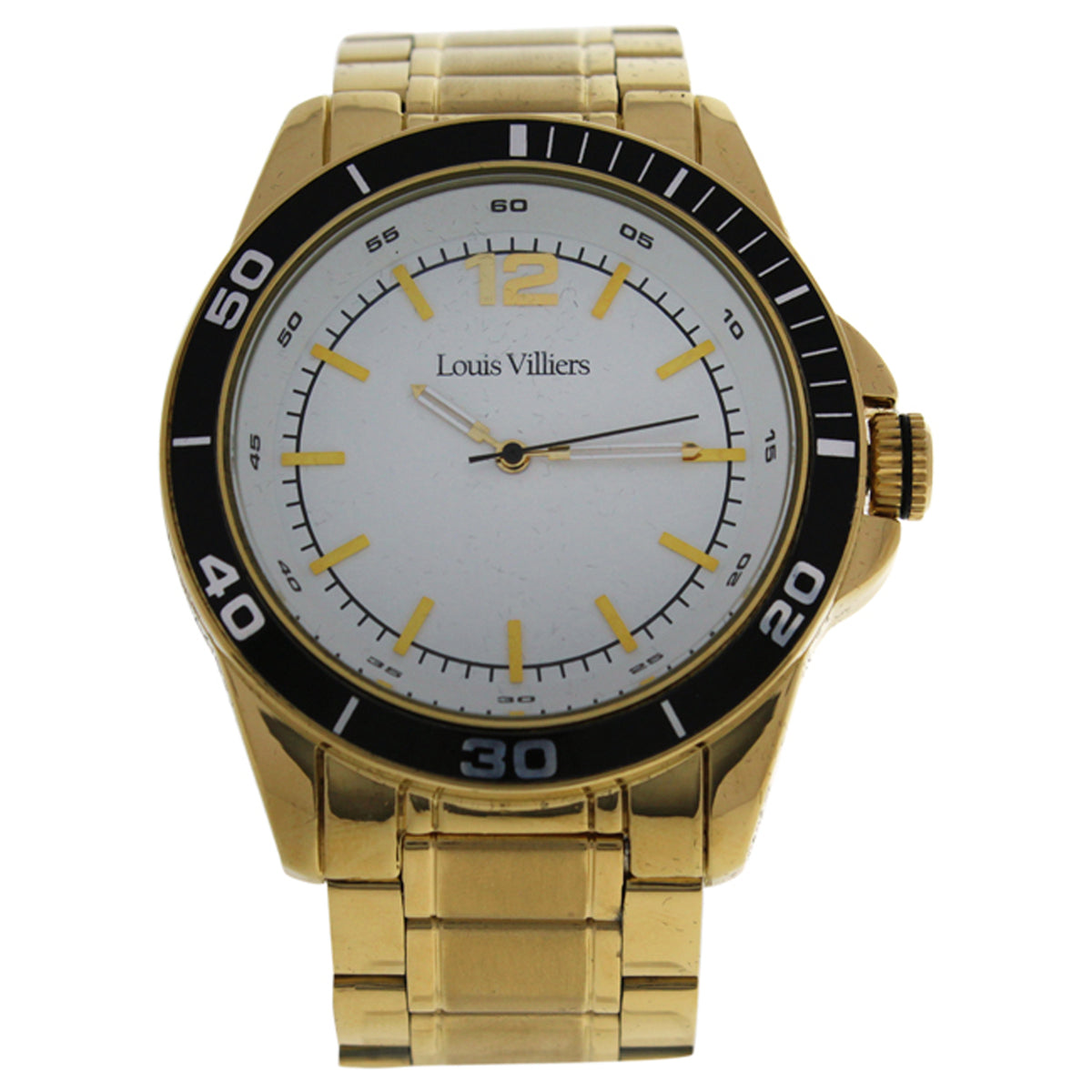 LV1009 Gold Stainless Steel Bracelet Watch by Louis Villiers for Men  1 Pc Watch