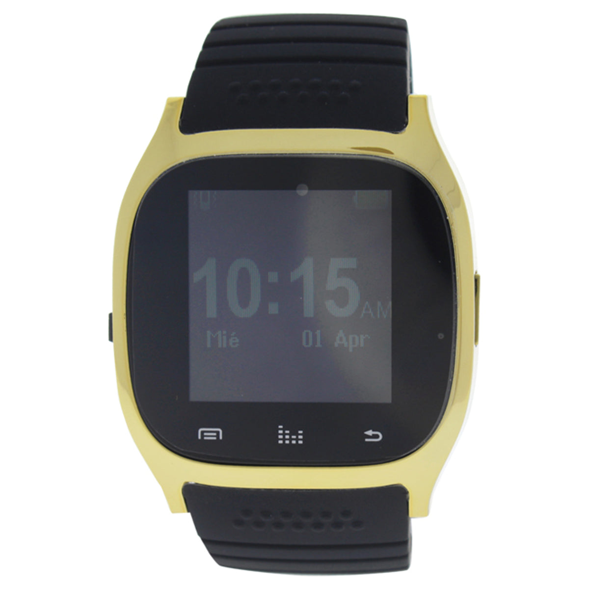 EKB5 Montre Connectee Silicone Strap Smart Watch  GoldBlack by Eclock for Unisex  1 Pc Watch