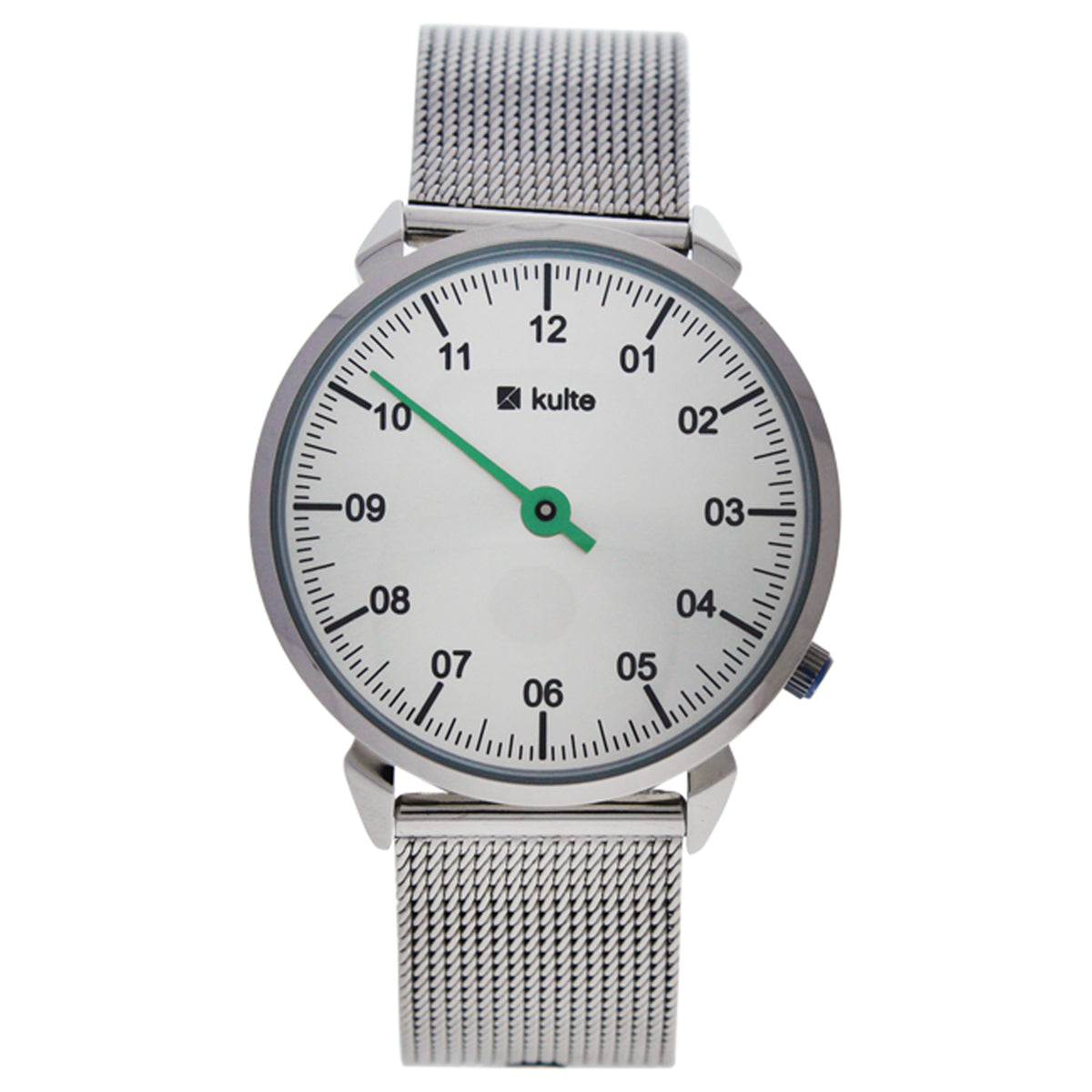 KU150023 SilverGreen Touch Stainless Steel Mesh Bracelet Watch by Kulte for Unisex  1 Pc Watch