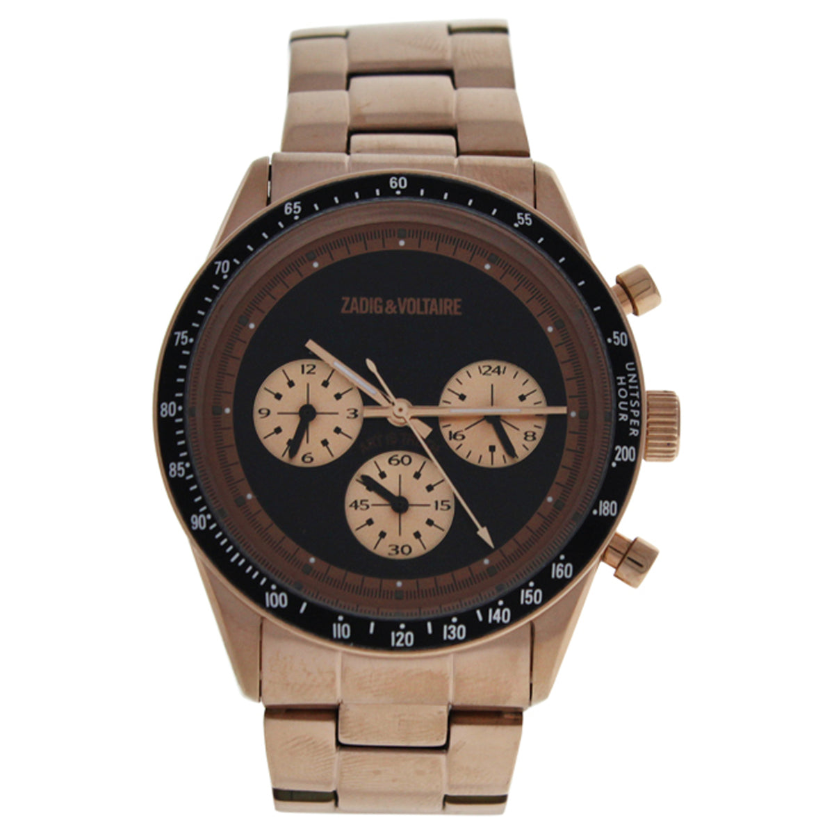 ZVM128 Master  Rose Gold Stainless Steel Bracelet Watch by Zadig  Voltaire for Unisex  1 Pc Watch