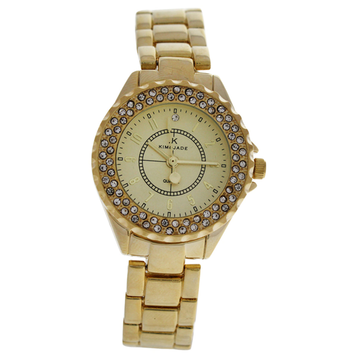 2033LGG Gold Stainless Steel Bracelet Watch by Kim  Jade for Women  1 Pc Watch