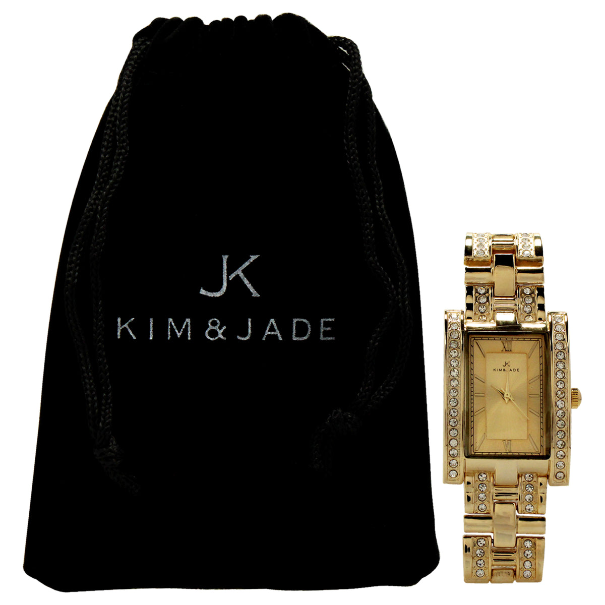 2060LGG Gold Stainless Steel Bracelet Watch by Kim  Jade for Women  1 Pc Watch