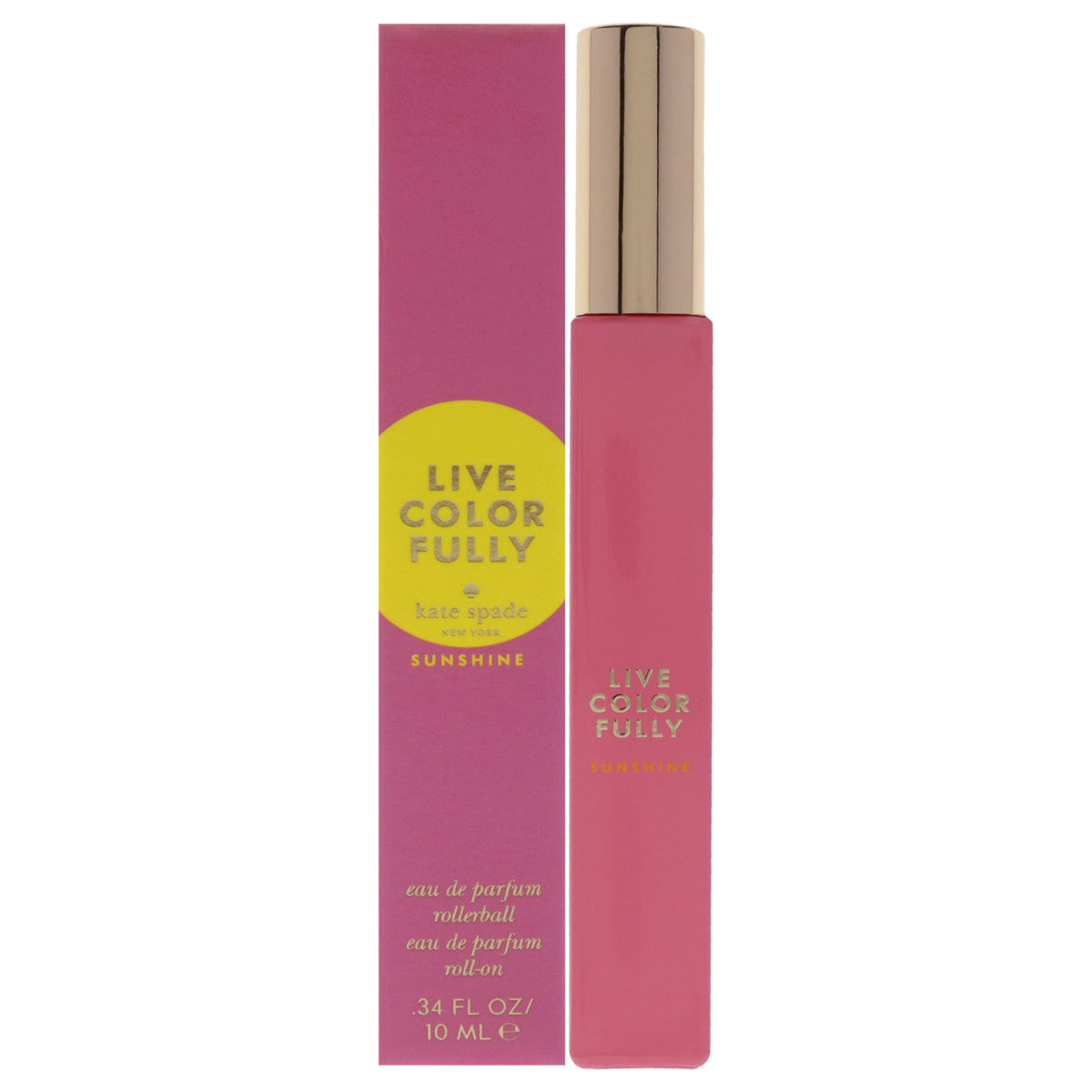 Live Colorfully Sunshine by Kate Spade for Women  034 oz EDP Rollerball Mini