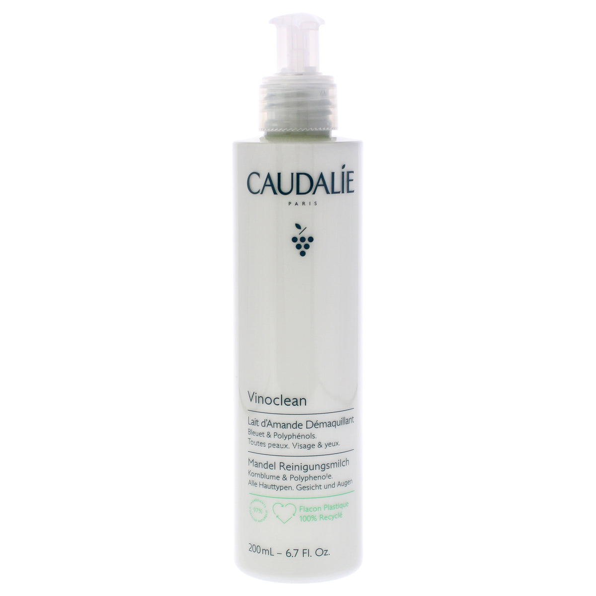 Gentle Cleansing Almond Milk by Caudalie for Women  67 oz Cleanser