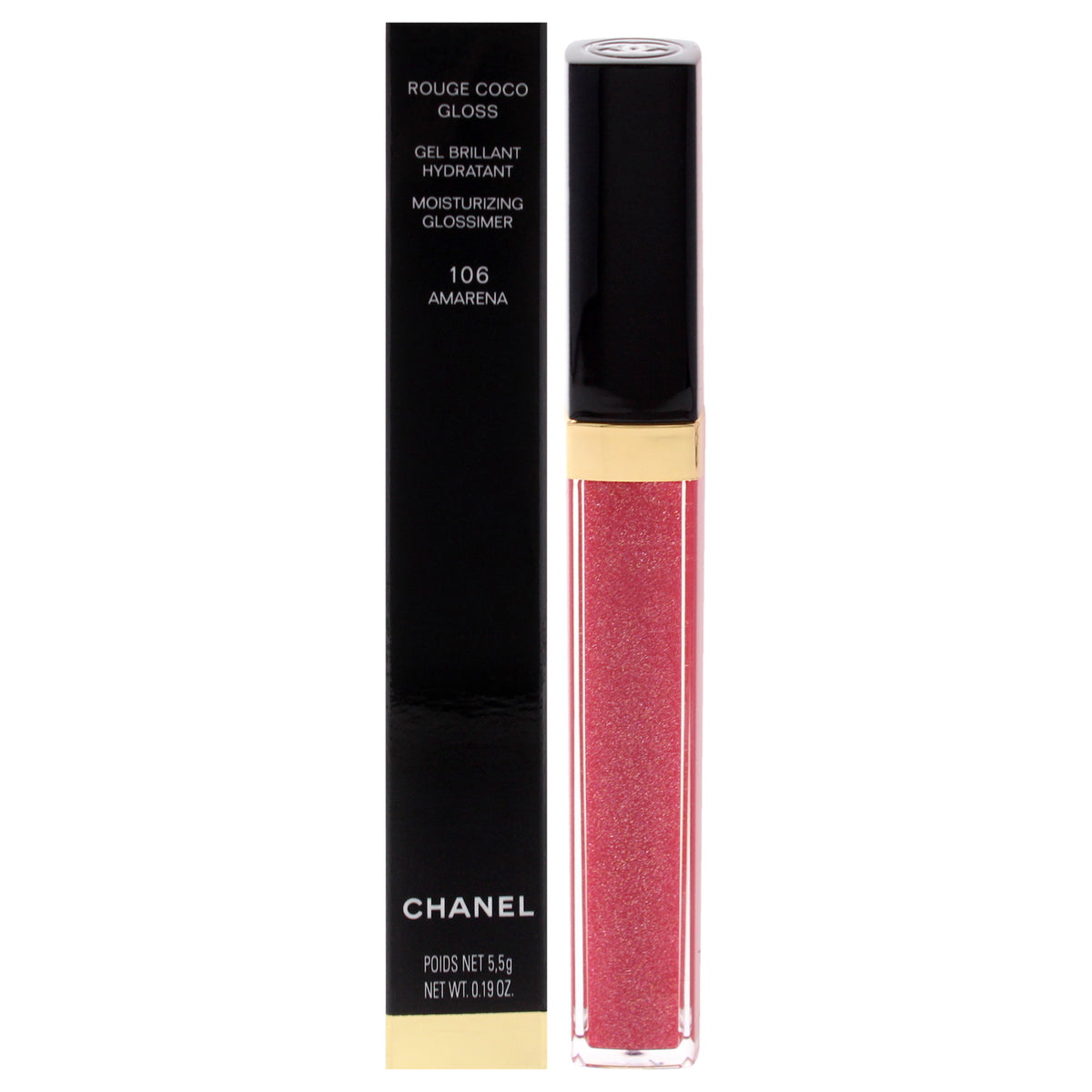 Rouge Coco Gloss Moisturizing Glossimer  106 Amarena by Chanel for Women  019 oz Lip Gloss