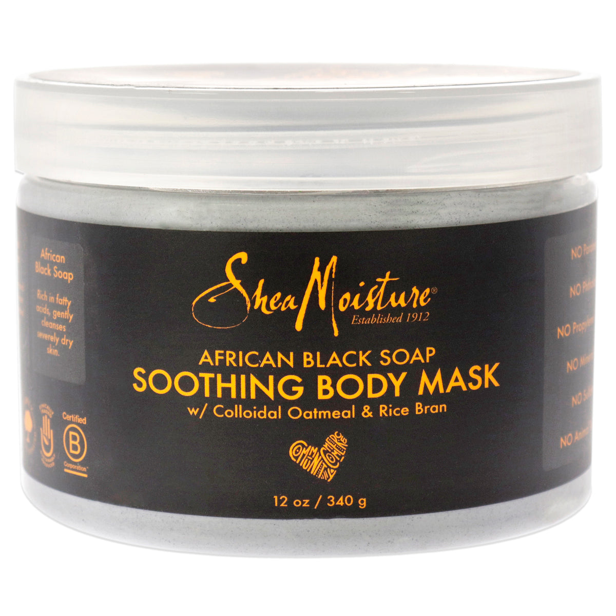 African Black Soap Soothing Body Mask by Shea Moisture for Unisex  12 oz Mask