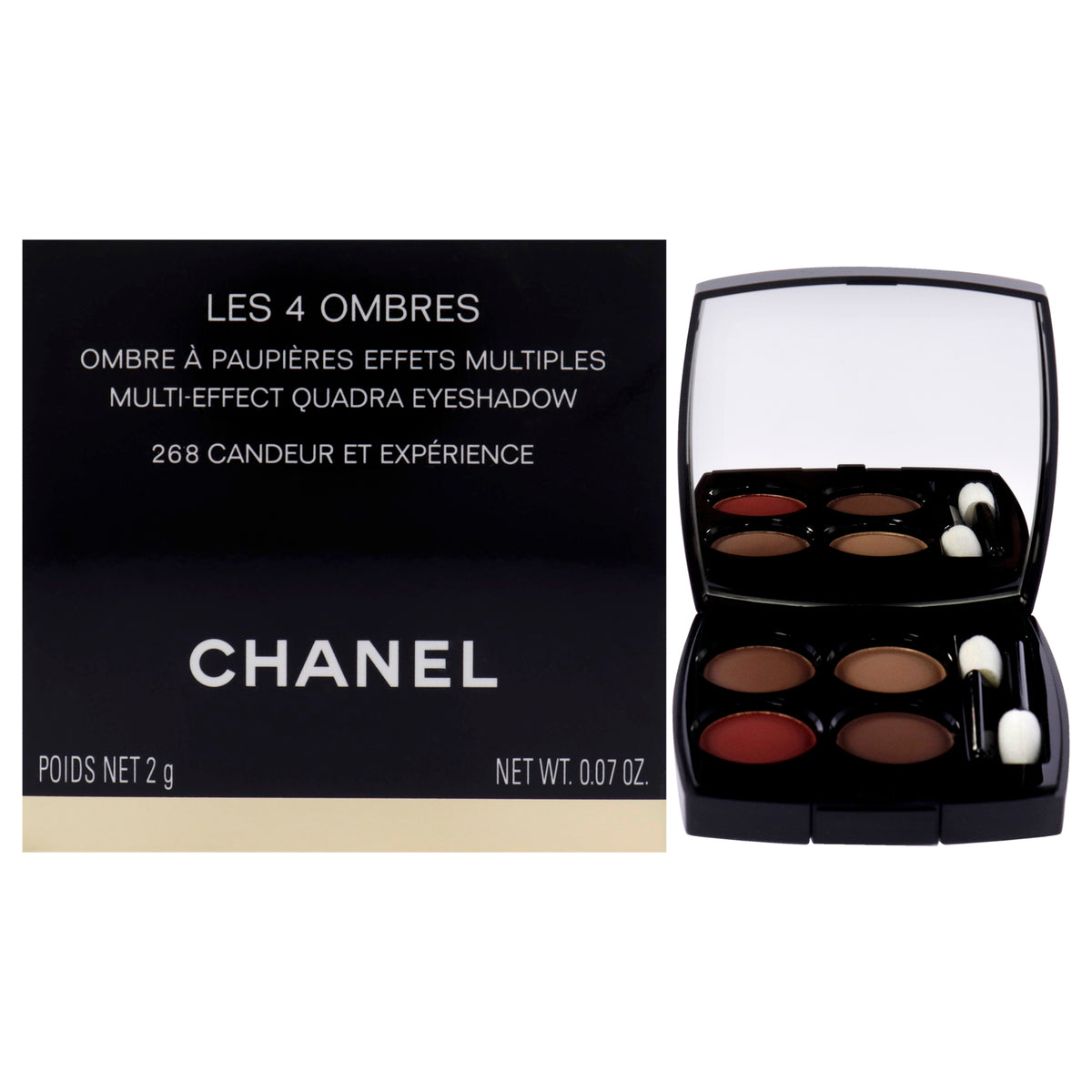 Les 4 Ombres MultiEffect Quadra Eyeshadow  268 Candeur Et Experience by Chanel for Women  007 oz Eye Shadow