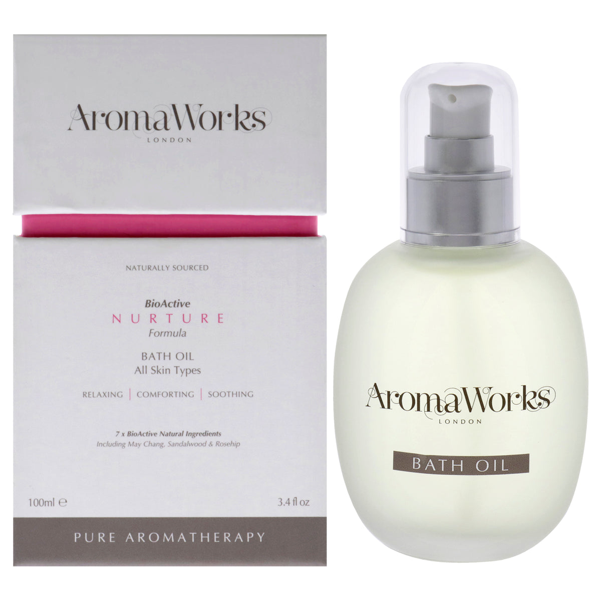 Nurture Bath Oil by Aromaworks for Unisex  34 oz Oil