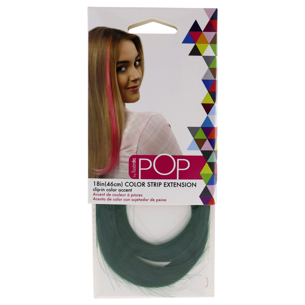 Pop Color Strip Extension  Party Dress Green by Hairdo for Women  18 Inch Hair Extension