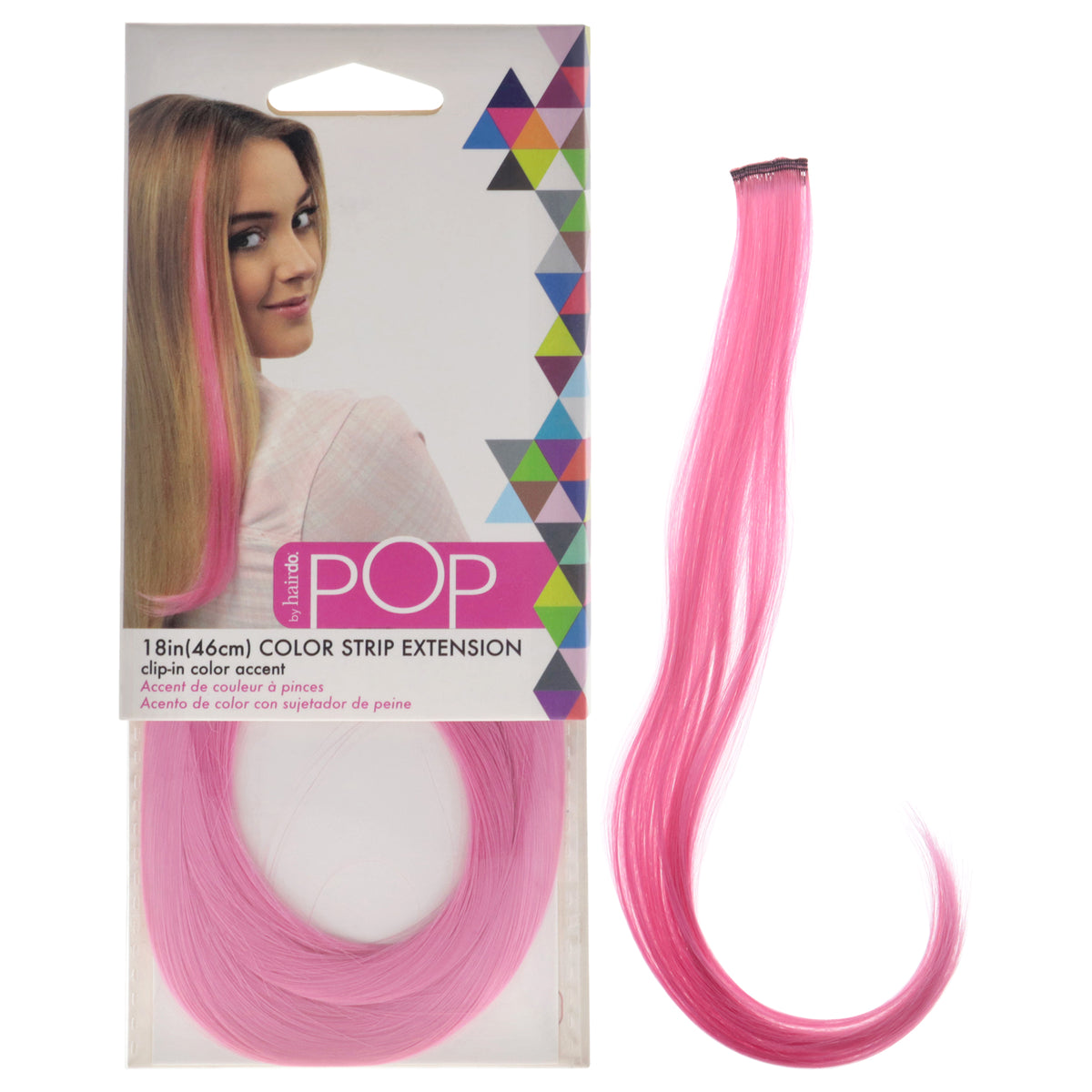 Pop Color Strip Extension  Pink Sprinkles by Hairdo for Women  18 Inch Hair Extension