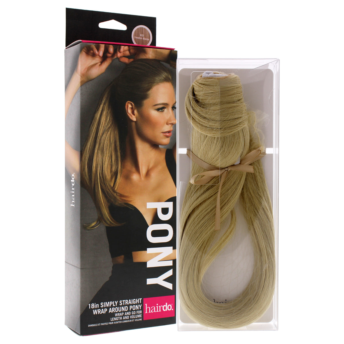 Simply Straight Wrap Around Pony  R22 Swedish Blonde by Hairdo for Women  18 Inch Hair Extension