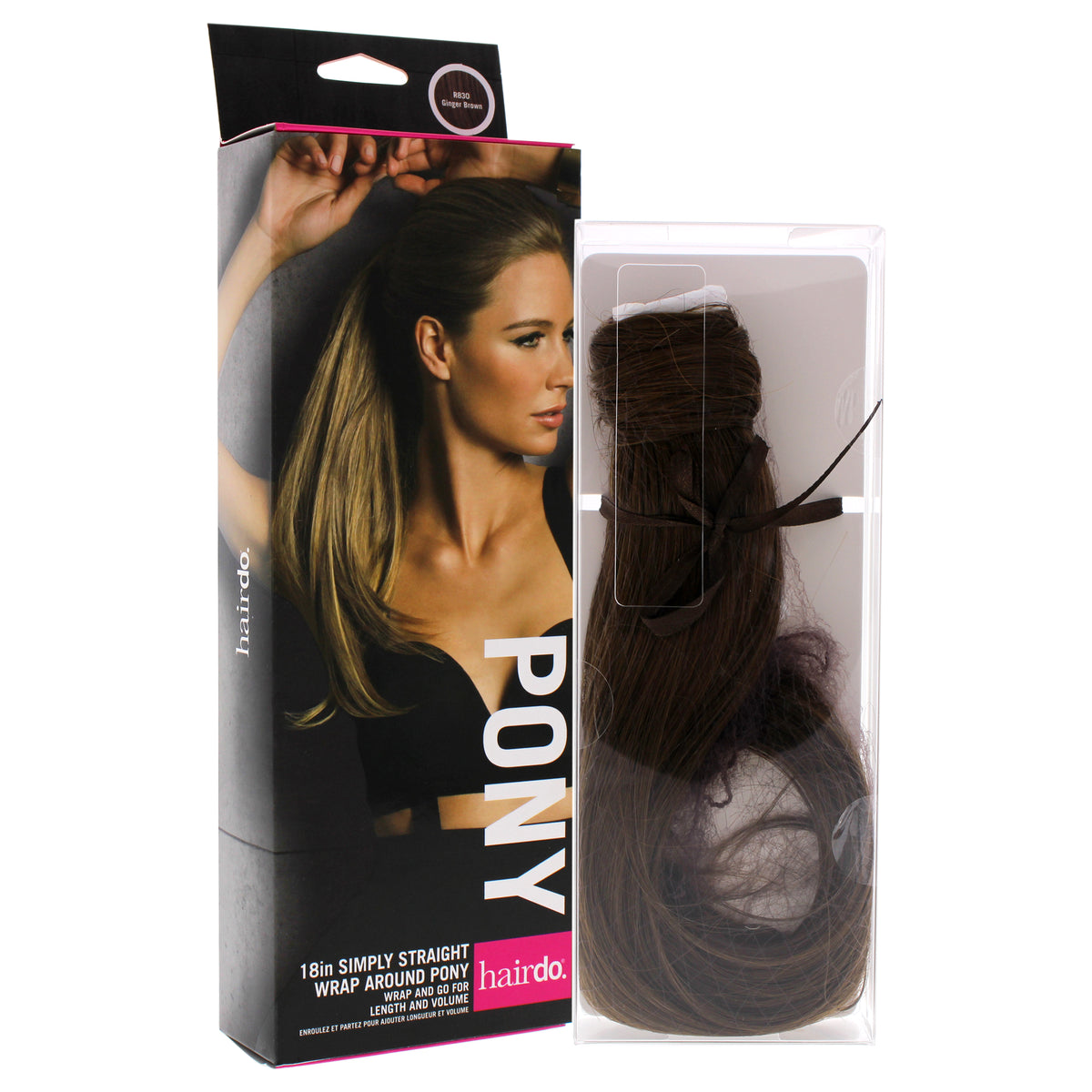 Simply Straight Pony  R830 Ginger Brown by Hairdo for Women  18 Inch Hair Extension