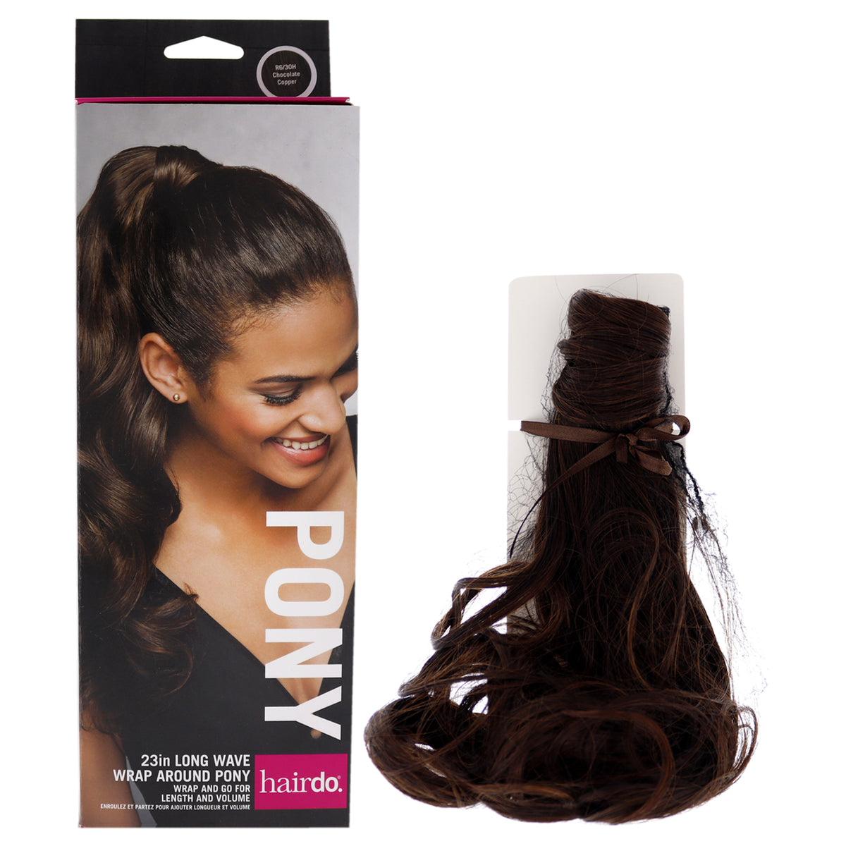 Wave Wrap Around Pony  R6 30H Chocolate Copper by Hairdo for Women  23 Inch Hair Extension